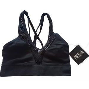 VICTORIA SECRET Crochet Racerback BLACK Petite